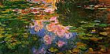 Calla Lily Duo Paintings - The Water-Lily Pond 9 by Claude Monet